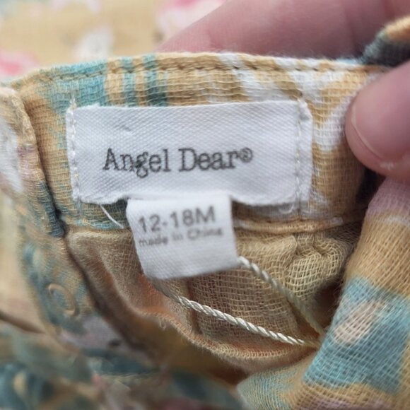 Angel Dear Baby 12-18M Floral Tropical Flamingo Sun Dress Romper w/Diaper Cover - Picture 6 of 7